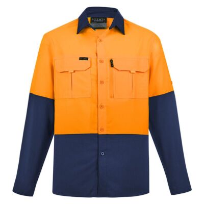 Mens Hi Vis Outdoor Long Sleeve Shirt Thumbnail