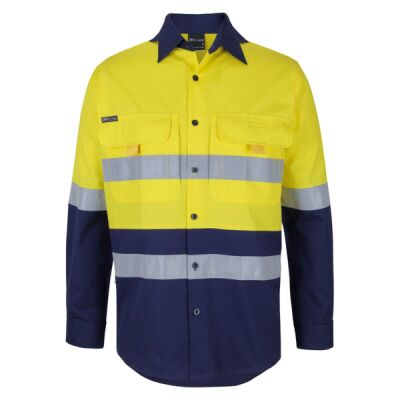 Mens Hi Vis (D+N) Ripstop Long Sleeve Fishing Shirt Thumbnail