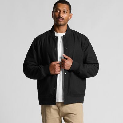 Mens Felt Bomber Jacket Thumbnail