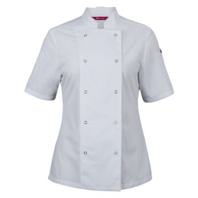 Womens Short Sleeve Snap Button Chef Jacket  Thumbnail