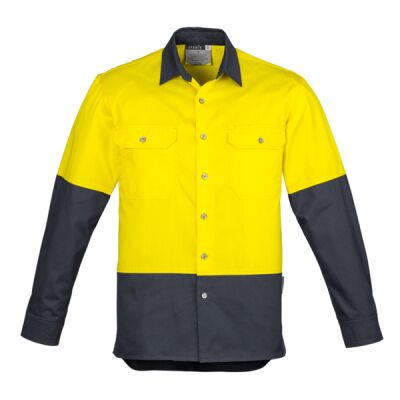 Mens Hi Vis Spliced Industrial Shirt Thumbnail